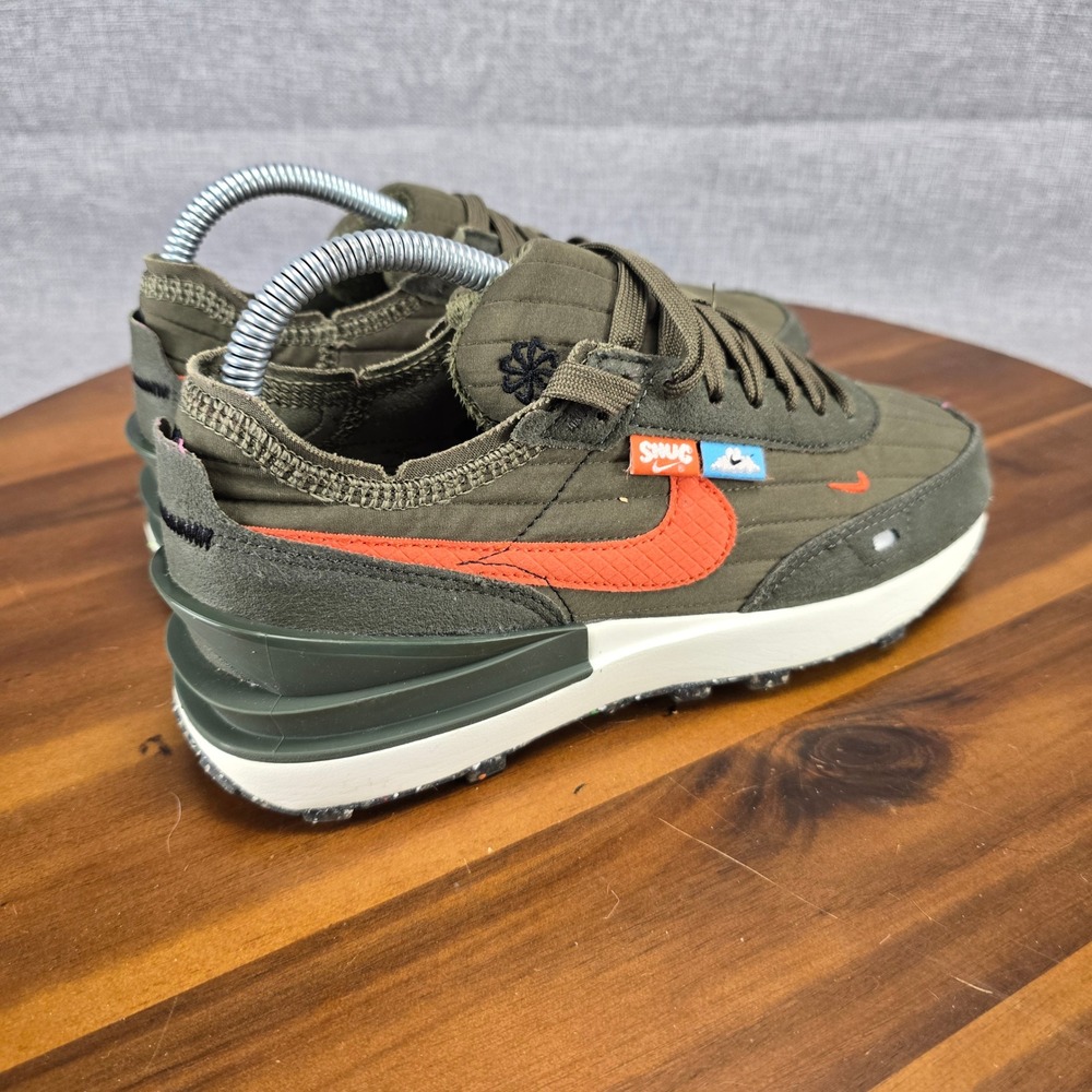 Nike Waffle One SE Toasty Oil Green Team Orange DC8890-200 Mens Size 6 Sneaker - Picture 11 of 13
